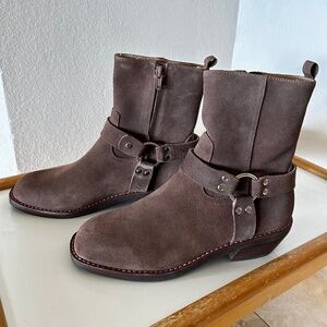 Silent D Claire Brown Moto Harness Boot *Size 7